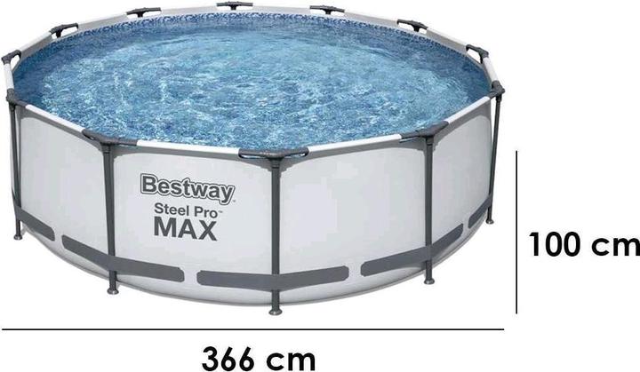 Produktbild Bestway 56418 Zestaw Basen ogrodowy 366x100 (Ø 366 x 100 cm)