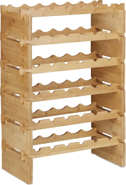 Actual product image Relaxdays Stacking Wine Rack (60 x 28.5 x 86 cm)