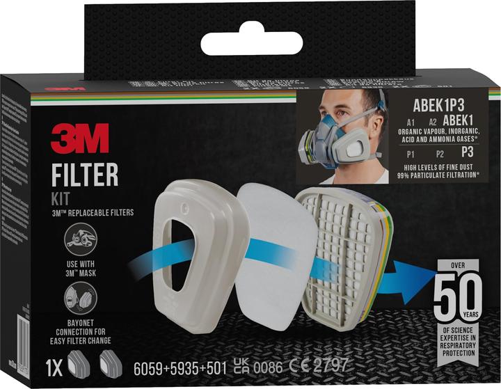 Actual product image 3M Replacement filter (ABEK1P3, 2 x)