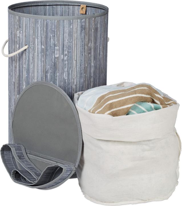Actual product image Relaxdays Lidded Laundry Hamper (65 l)