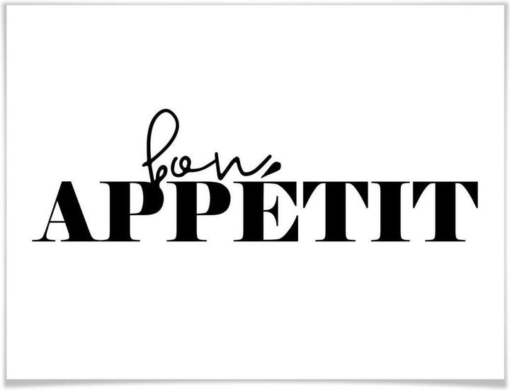 Actual product image Trenddeko Poster Bon Appetit 24 x 30 cm, paper (24 x 30 cm)