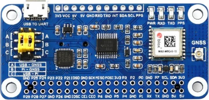 Immagine prodotto WaveShare GPS uBlox MAX-M8Q GNSS HAT per Raspberry Pi