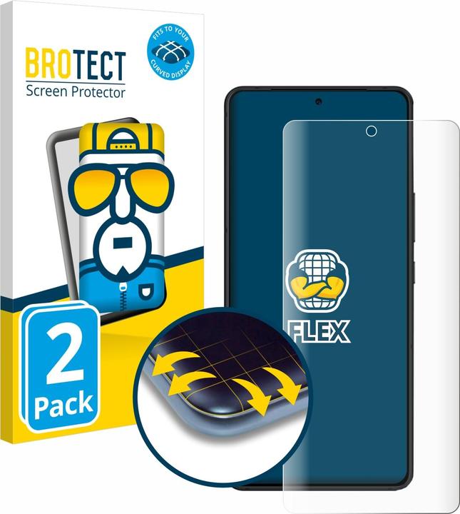 Produktbild BROTECT Fullscreen Schutzfolie Displayschutz Folie Klar Transparent (2 Stück, ASUS ROG Phone 9 Pro)