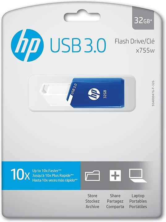 Actual product image HP x755w 32GB USB 3.1 Flash Drive 3-Pack (P) (32 GB, USB-A, USB 3.2)