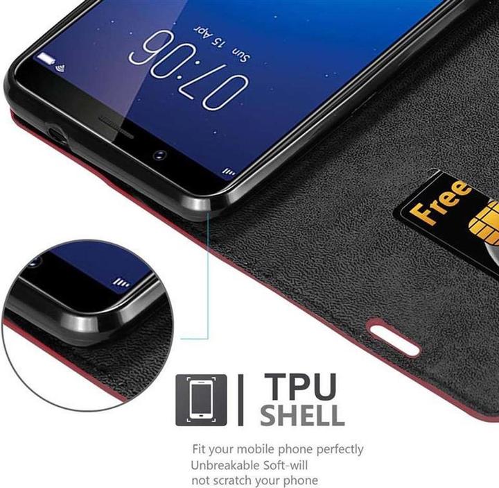 Actual product image Cadorabo Book Invisible Magnet Cover (Vivo Y71)