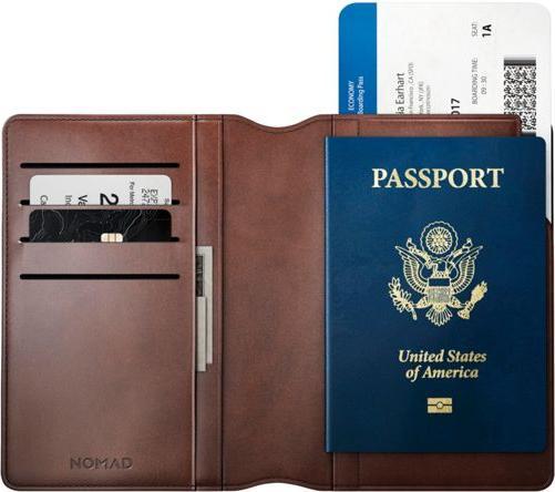 Actual product image Nomad Leather Passport Wallet Rustic Brown