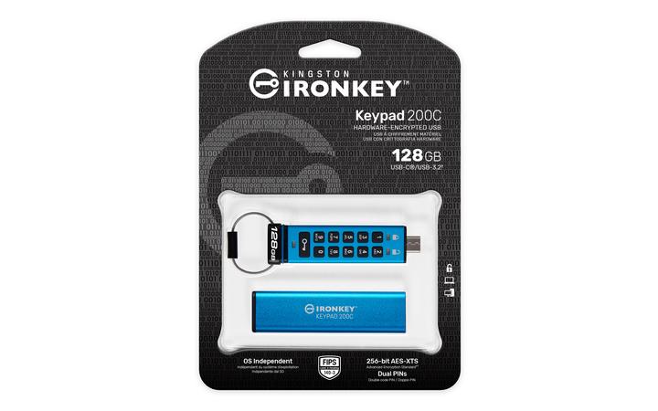 Actual product image Kingston IronKey Keypad 200C (128 GB, USB 3.2)