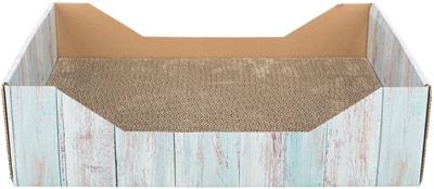 Produktbild Trixie Scratching bed, cardboard, catnip, 45×12×33 cm, Türkis (33 cm, Türkis)