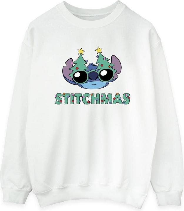 Actual product image Disney Womens/Ladies Lilo & Stitch Stitchmas Glasses Sweatshirt (XL)
