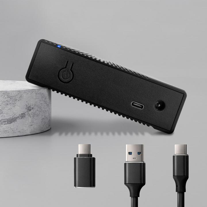 Actual product image Axagon EE35-GTR, USB-C - SATA 3.5" RIBBED box, ÄernÃ½ (3.5")