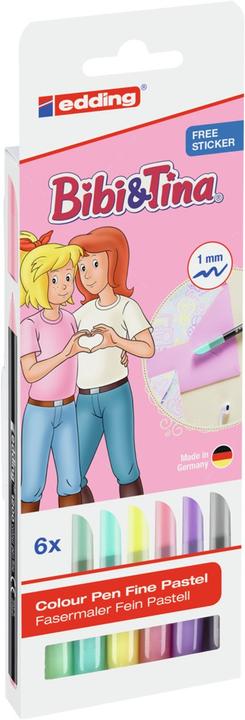 Produktbild Edding 6 e-1200 Bibi & Tina Filzstifte farbsortiert (Multi, 6 x)