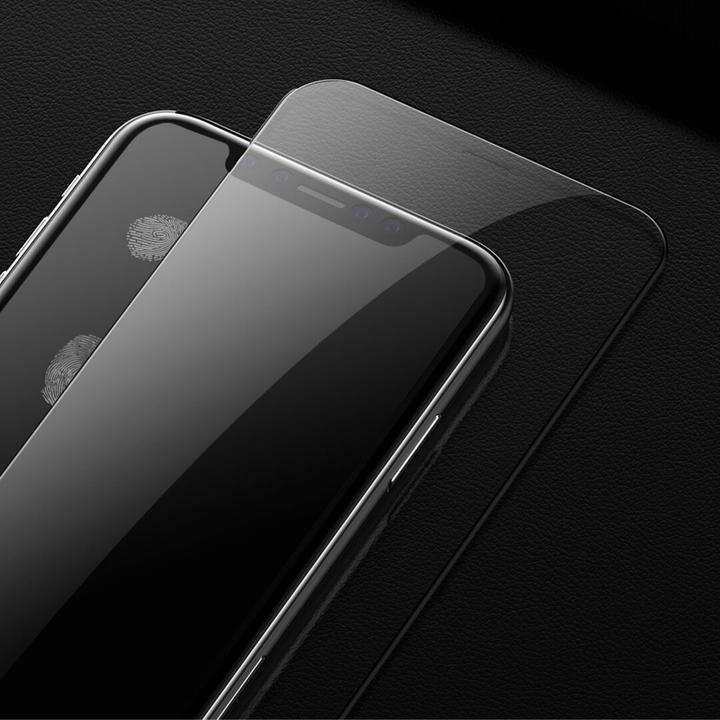 Actual product image Devia Van Entire View Anti-glare Tempered Glass iPhone 11 Pro Max black (1 Piece, Apple iPhone 11 Pro Max)