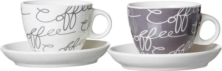 Flirt by R&B Cappuccino cup 'Cornello grey' with saucer (180 ml, 4 x)