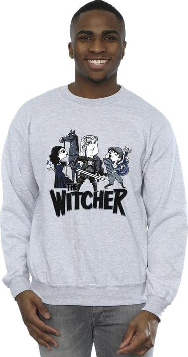 Actual product image Netflix Mens The Witcher Team Illustrated Sweatshirt (S)