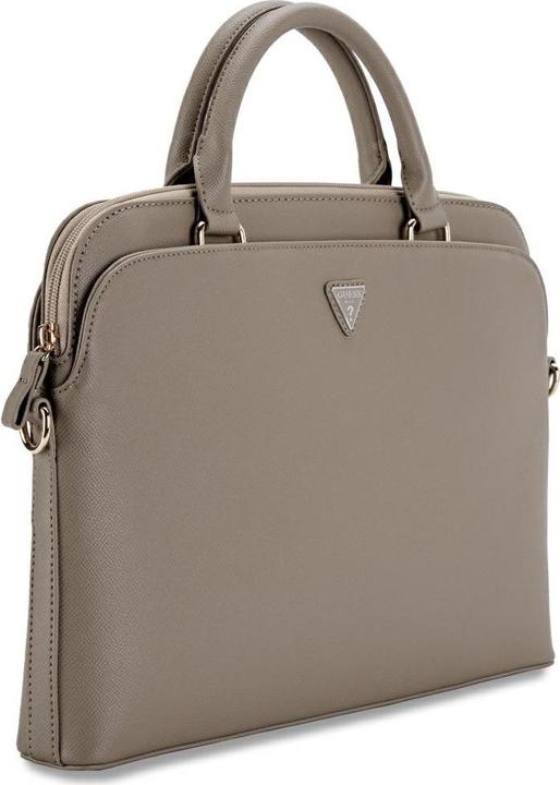 Productafbeelding Guess PU Grained Triangle Logo Computer Bag 15/16 - brown (15")