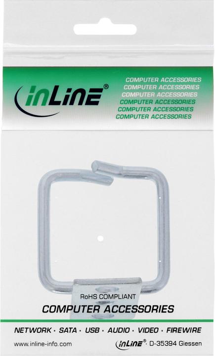 Immagine prodotto InLine ® Supporto per cavi, metallo, zincato, apertura lato corto, 140x100mm