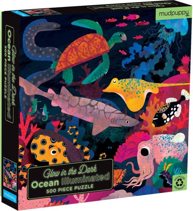 Mudpuppy Glow in the Dark Puzzle / Ocean Illuminated 500pc (500 Teile)