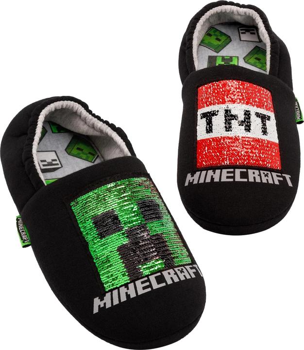 Minecraft Boys Sequin Slippers
