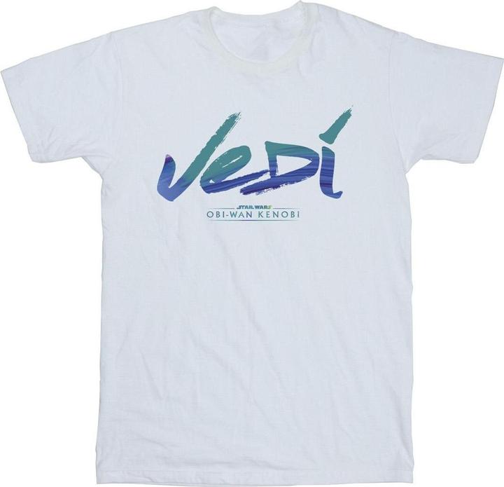 Actual product image Star Wars Boys Obi-Wan Kenobi Jedi Painted Font T-Shirt (116)