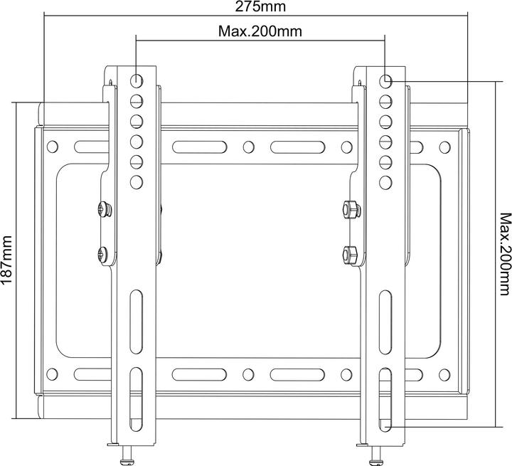 Produktbild Montiss Uchwyt TV Olimp MT013 13-42" (Wand, 42", 35 kg)