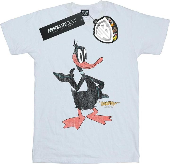 Actual product image Looney Tunes Mens Daffy Duck Distressed T-Shirt (M)