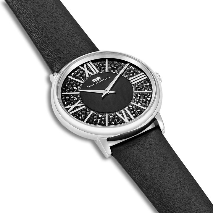 Actual product image Ladies quartz watch Pamina genuine leather black - 23866 (Analogue wristwatch, 36 mm)