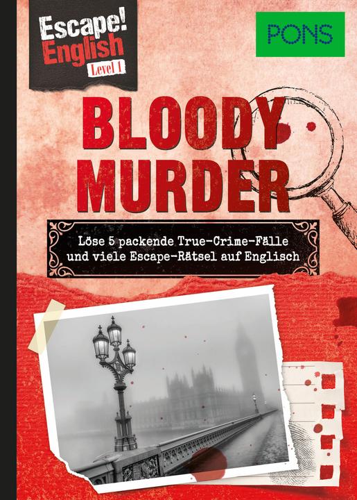 Actual product image Escape! English - Level 1 - Bloody Murder (German, English, Ulrike Wolk, Annekatrin Baumann, Inga Steinmetz, 2023)