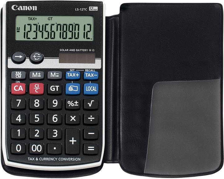 Actual product image Canon CALS12TC pocket calculator (Batteries)