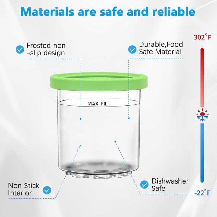 Actual product image Auvrgmin 4er-Set Eisbehälter für Speiseeis