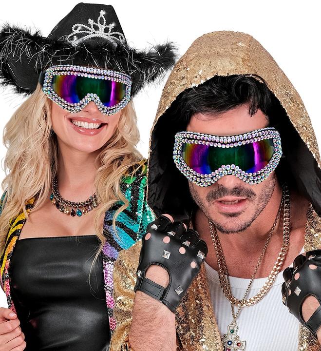 Image du produit Widmann Lunettes de ski des années 80 ornées de strass
