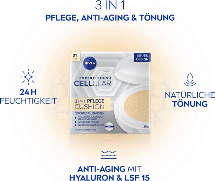 NIVEA Hyaluron Cellular Filler 3in1 Care Cushion Light