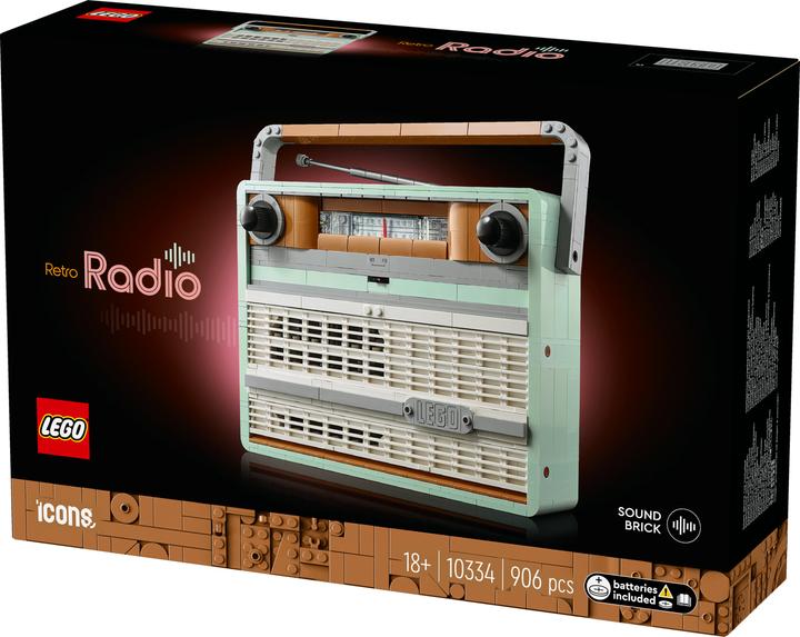 Productafbeelding LEGO Retro draagbare radio (10334, LEGO Icons, LEGO Zeldzame Sets)