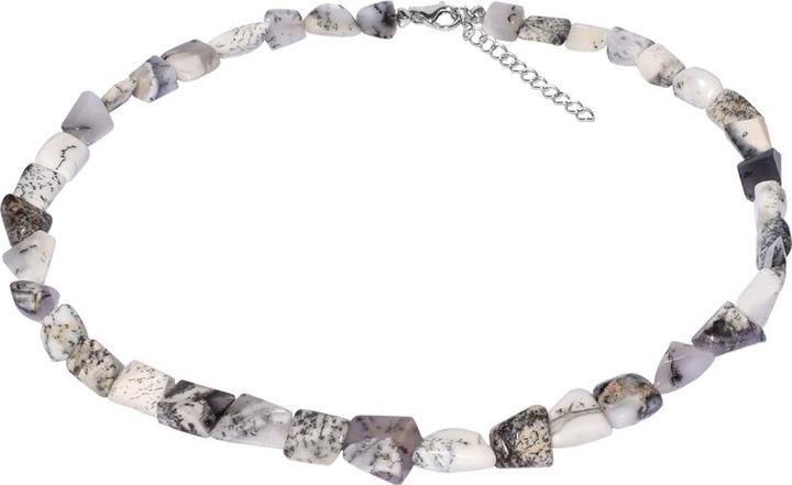 Immagine prodotto Xen Opale di dendrite - Collana di pietre burattate 48 + 5 cm in argento 925 (Argento 925, 48 cm)