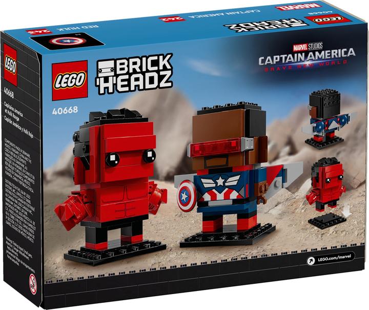LEGO BrickHeadz Super Heroes Captain America & Red Hulk (40668, LEGO Brickheadz)