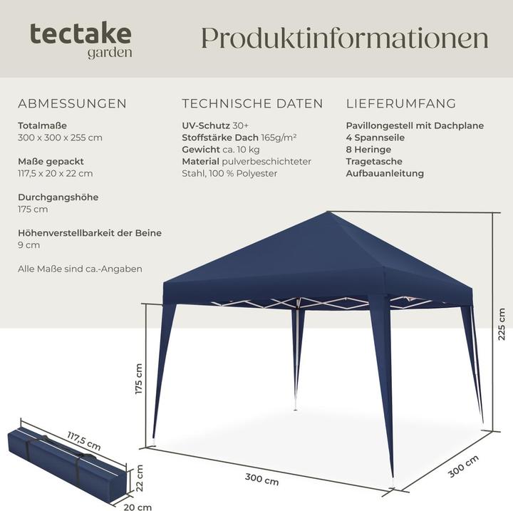 Image du produit tectake Linosa (300 cm, 300 cm)