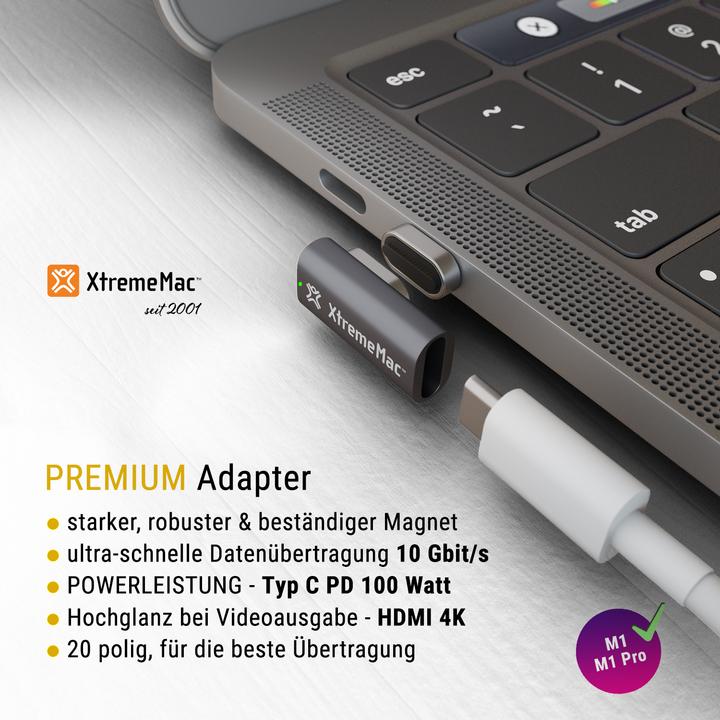 Produktbild XtremeMac Magnetic Type-C Adapter (0.03 m, USB 3.0)
