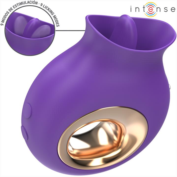 Intense Tuli Clitoris Stimulator 9 Vibrations & 9 Oscillations Purple