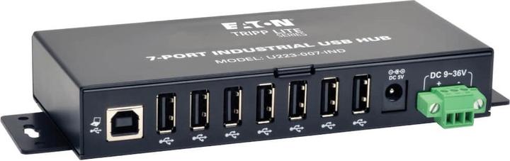Immagine prodotto Eaton Hub USB 2.0 a 7 porte di livello industriale Immunità ESD 15kV Alloggiamento in metallo Montabile (USB-B, 7 Porti)