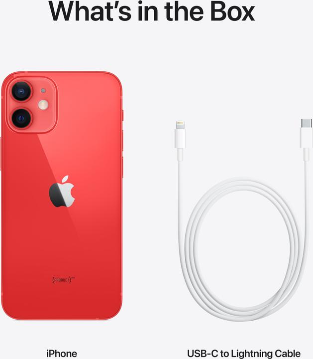 Actual product image Apple iPhone 12 mini (128 GB, (PRODUCT)​RED, 5.40", SIM + eSIM, 12 Mpx, 5G)