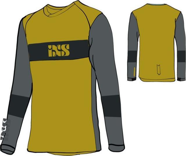 Actual product image iXS Trigger EVO Kids Long Sleeve Jersey - Acacia / Charcoal (M)