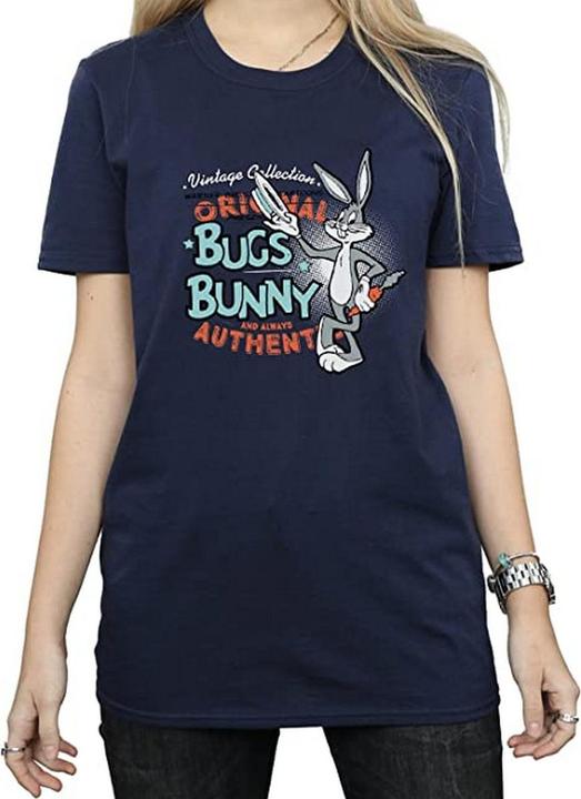 Actual product image Looney Tunes Womens/Ladies Bugs Bunny Vintage Cotton Boyfriend T-Shirt (XL)