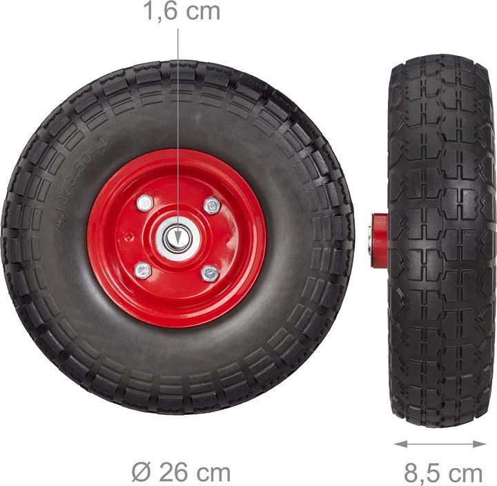 Actual product image Relaxdays Hand truck wheel 4.1/3. (150 kg)