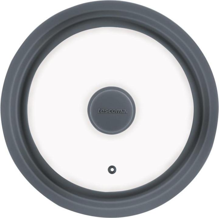 Tescoma Unicover Couvercle Ø 24, 26, 28 cm Gris (28 cm, Matières plastiques, Métal, Verre)