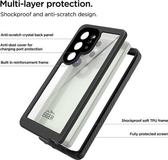 Produktbild Eiger wasserdichtes Outdoor-Case Avalanche Case black (Samsung Galaxy S25 Ultra)