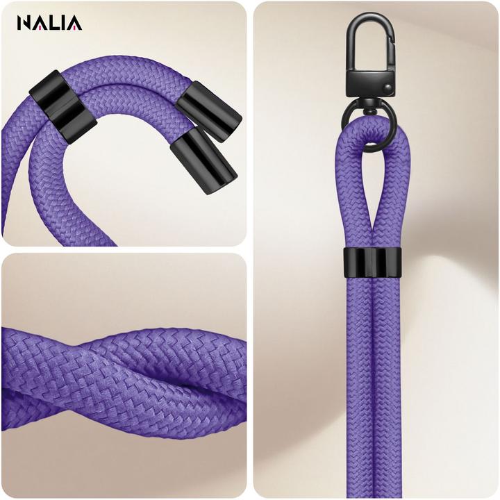 Image du produit Nalia HoldMe Lanyard Handykette - Universal Trageband für Smartphones - Verstellbar, Soft & Elastisch