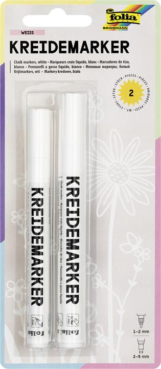 Produktbild Folia Kreidemarker (Weiss, 5 mm, 2 x)