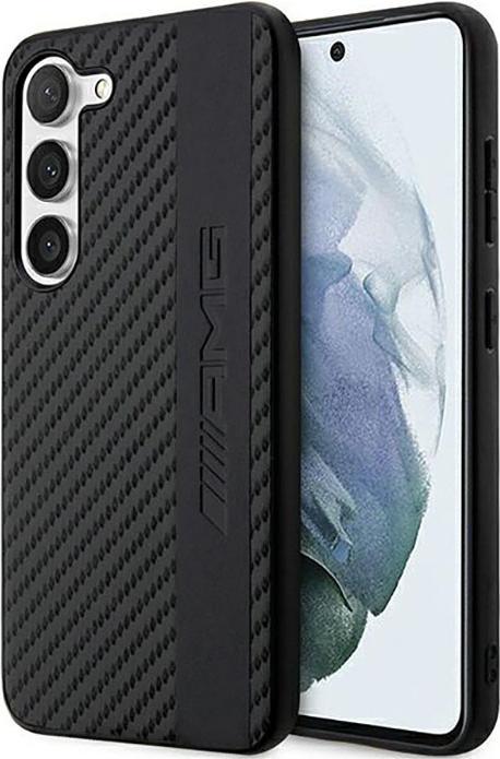 Immagine prodotto Mercedes AMG AMHCS23MBLSCA S23+ S916 valigetta rigida nera Carbon Stripe&Embossed (Samsung Galaxy S23+)