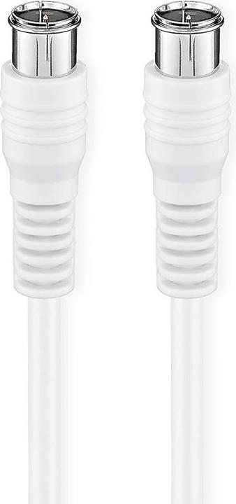 Actual product image Nedis Satellite and aerial cable | F plug | F plug | Nickel-plated | 75 Ohm | Double shielded (75 dB, Antenna cable)