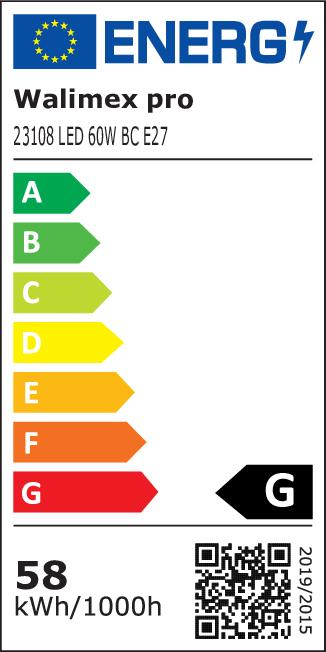 Energie-Label Walimex pro LED 60W Octagon (Schirmreflektor, 65 cm)