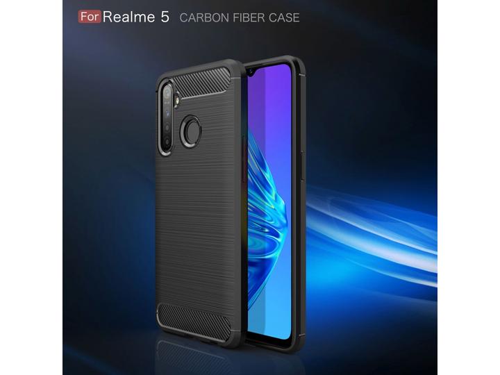 Image du produit Screenguard Realme 5 Housse Carbon Brushed Soft TPU (Realme 5)
